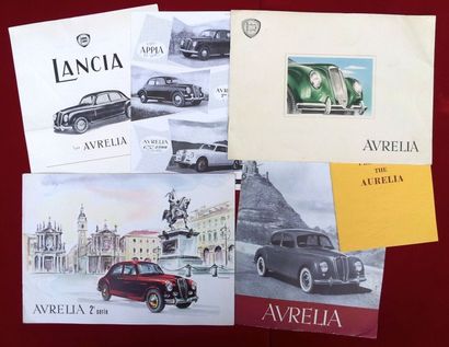LANCIA AURELIA Lot comprenant la documentation du Spider GT 2500 (c1954, 4p, français),...