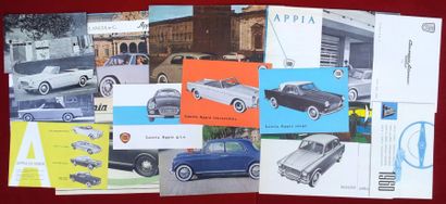 LANCIA APPIA Lot comprenant un assortiment de 12 documentations : Sport GTE Zagato,...