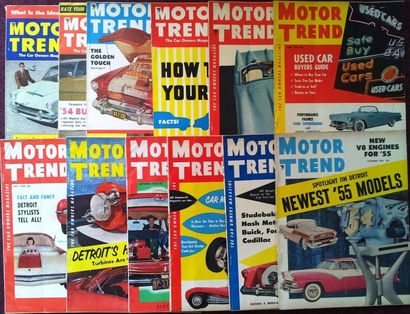 MOTOR TREND Collection non reliée comprenant les années 1950 à 1962 (il manque les...