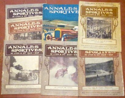 LES ANNALES SPORTIVES DE LYON ET DU SUD EST Lot de 7 numéros de 1914 dont le numéro...