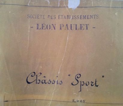 LEON PAULET Exceptionnel ensemble de 7 plans originaux sur calques à l'encre de chine,...