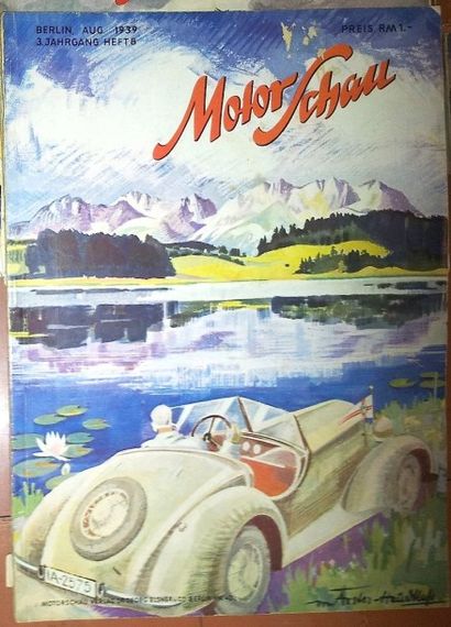 MOTOR UND SPORT et MOTOR SHAU Lot de 10 revues allemandes des années 1936, 1938,...