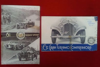 Alfa Romeo 6C 1750 Gran Sport et 6C 1750 Gran Turismo Compressore, deux documentations...