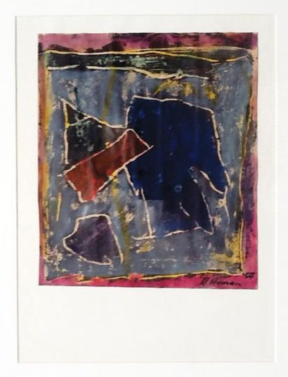 Daniel HUMAIR (né en 1938) Composition, 2007 Acrylique sur papier Signe et date en...