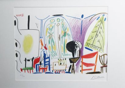 Pablo Picasso (1881-1973) Pablo PICASSO (d'après)
Californie, Atelier VI
Lithographie
Numérotée...