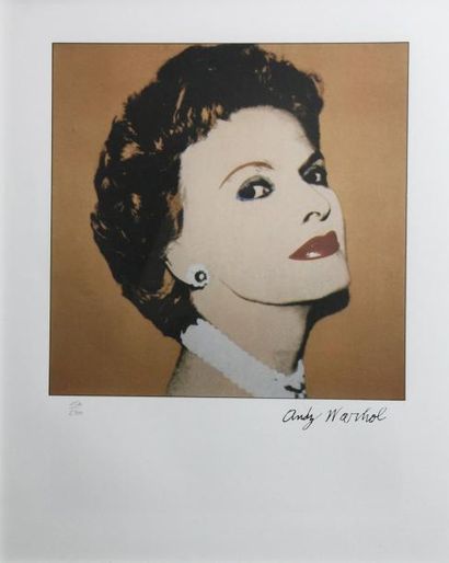 Andy Warhol (1928-1987) Portrait Sérigraphie Signée dans la planche Numérotée par...
