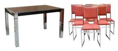La Metal Arredo Paderno - D. Milano Table avec cadre et piétement de section carrée...