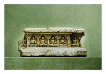 Inde, Pala 7/8ème siècle. Bas relief en grès...