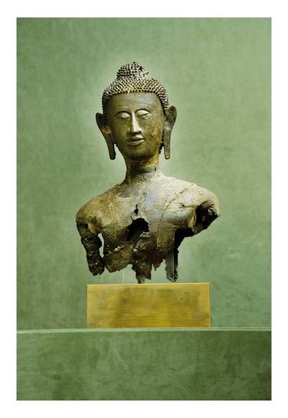Thaïlande 16/17ème siècle. Buste de bouddha...