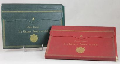 D'après Carle Vernet La Grande Armée de 1812 Deux recueils in folio de 8 séries Collection...