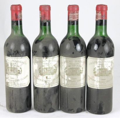 Château MARGAUX, Margaux 1966 4 bouteilles...
