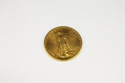 null 1 PIECE en or jaune de 20 dollars américain de 1925 Poids brut: 33,4 g