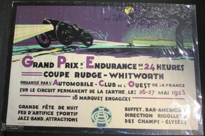 null Illustration de la 1ère affiche du Grand Prix d'endurance (24 heures du Mans...