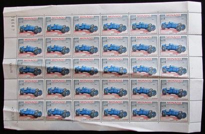 null Rare planche complète de timbres originaux neufs (Monaco) de 1966 représentant...
