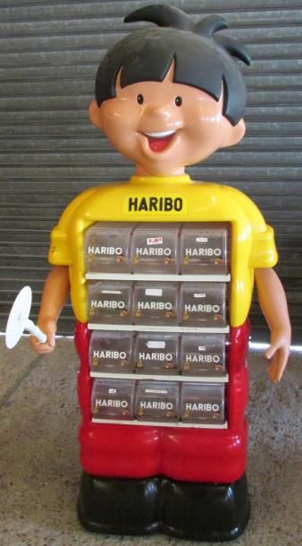 null Présentoir de garage de bonbons Haribo, avec divers boites