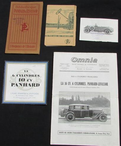 null Catalogues PANHARD & LEVASSOR de 1921 et 1922 - Illustrations de 1924 - Plaquette...