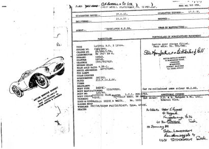 1955 LAGONDA-ASTON MARTIN 3 LITRES DROPHEAD COUPE «TICKFORD» CHÂSSIS N° LB290/1/94...