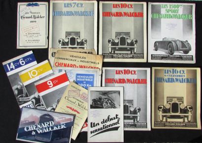 null Les modèles CHENARD & WALKER 1929 -Les 7 CV -Les 10 CV -Les 1500 Sport -Les...