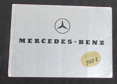 null Très Rare Catalogue du MERCEDES BENZ Type 540 K 1937