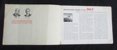 null Très Rare Catalogue du MERCEDES BENZ Type 540 K 1937