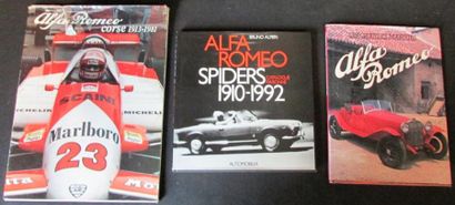 Alfa Romeo LA COURSE DE 1913 A 1981, rare portfolio, photos N&B, complet de ses 18...