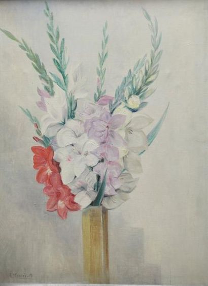 René MENDES-FRANCE (1888-1985) Bouquet Huile sur toile Signée en bas à gauche Dans...