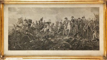 Baron GERARD, d'après «La Bataille d'Austerlitz» Grande gravure par J.Godefroy en...