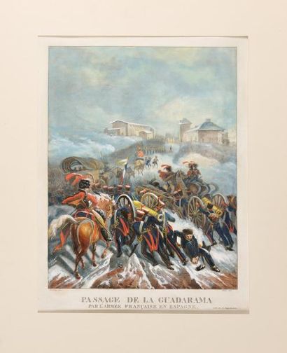 Taunay, d'après École française du XIXème siècle «Passage de la Guadarama, par l'armée...