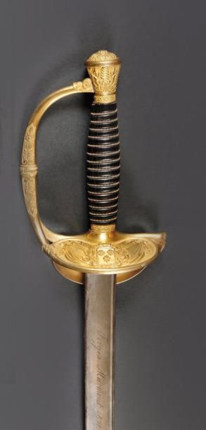null Belle épée d'officier général modèle 1817 à ciselures, ayant appartenue au Maréchal...