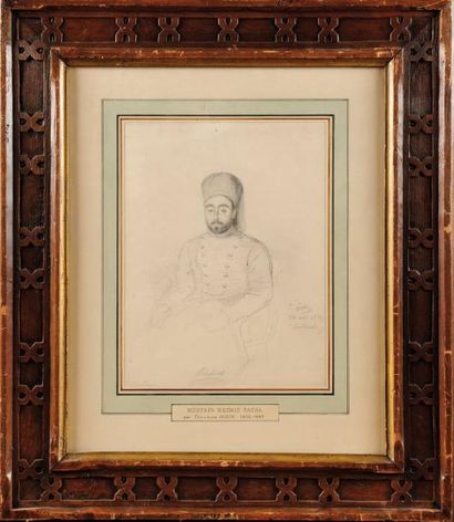Théodore Baron GUDIN (1802-1880). Ecole française «Portrait de Son Excellence Mustapha...