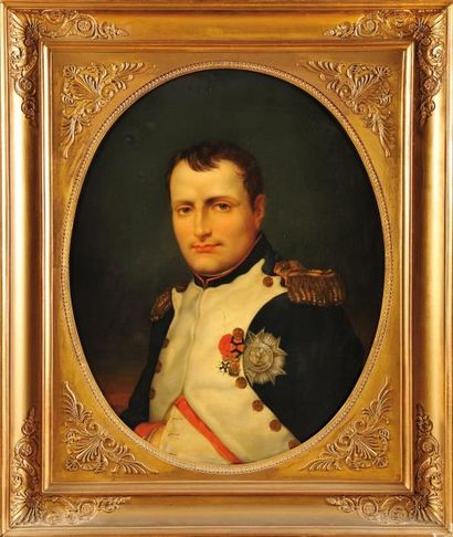 A. KÜBLER (1804-1846) Portrait de Napoléon 1er en uniforme de colonel des Grenadiers...