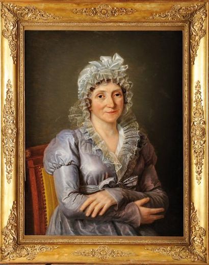 Jacques Louis DAVID (1748-1825), école de «Portrait de Laetitia Ramolino, Mère de...