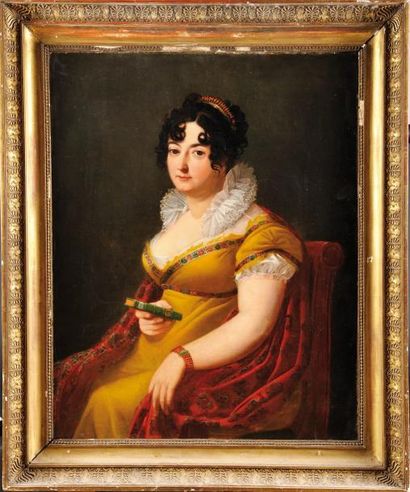 François Henri MULARD (1769-1850) attribué à «Portrait de Charlotte Bonaparte, Comtesse...
