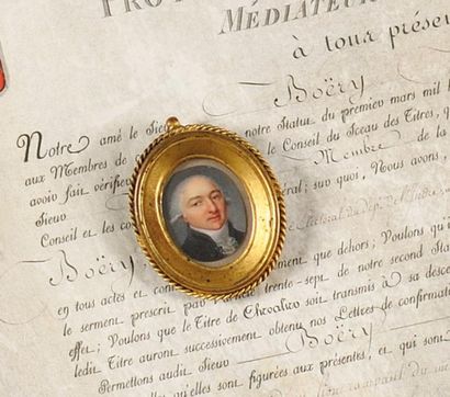 Ecole Française du XVIIIème siècle «Portrait de Monsieur de Boëry, président à l'Election...