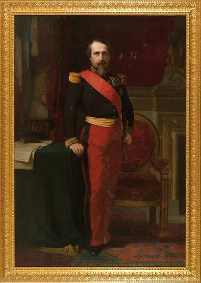 FLANDRIN Hippolyte (1809-1864) Ecole de «L'Empereur Napoléon III, Empereur des Français...
