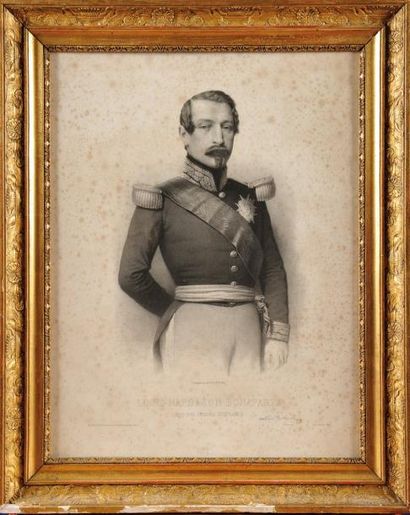 null «Louis Napoléon BONAPARTE, élu par 7 500 000 suffrages.» Lithographie d'après...