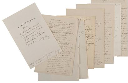 null NAPOLÉON III. Ensemble de 8 lettres et pièces. 1848-1870 et s.d. - Dépêche autographe...