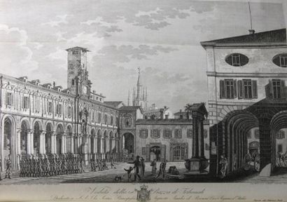 null BELLART Nicolas-François. Voyage à Rome en 1823; fort vol. in-folio réglé de...