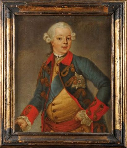 Ecole Française du XVIIIème siècle «Portrait de Charles Stuart dit «Bonnie Prince...