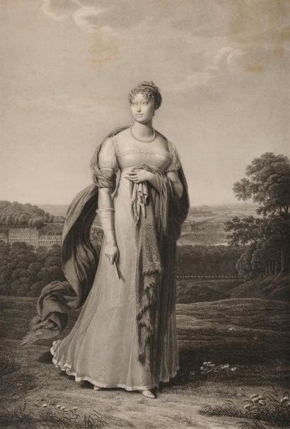 GODEFROY, d'après «L'Impératrice Marie Louise.» Grande gravure par Godefroy en 1810....