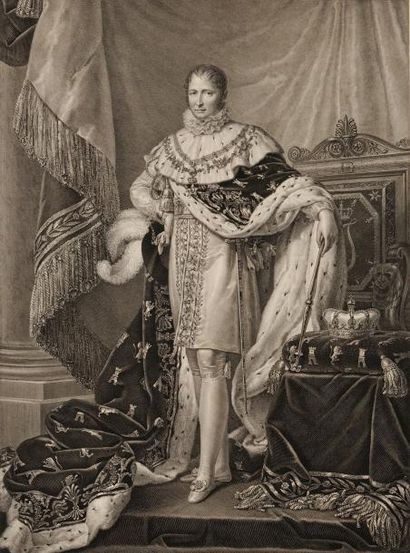 Baron GERARD, d'après «Joseph Bonaparte, Roi d'Espagne.» Belle et grande gravure...