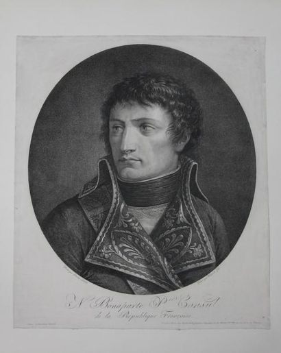 BACLER d'ALBE, d'après «N. Bonaparte Premier Consul.» Gravure par Mercoli Fils 52...