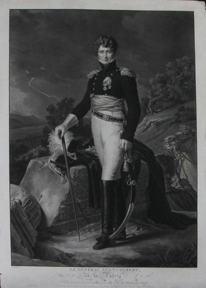 Baron GERARD, d'après «Le Général Auguste Colbert, à la Patrie». Belle et grande...