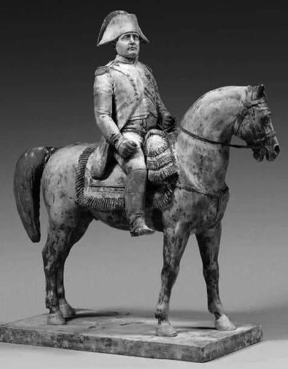 DUCHAND de SANCEY Jean-Batiste (1780-1849) «L'Empereur Napoléon Ier à cheval» Bronze...