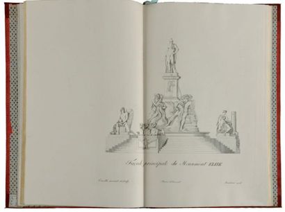 COMOLLI J.-B Projet d'une fontaine publique. Parme, Bodoni, 1808; in-folio de frontispice,...