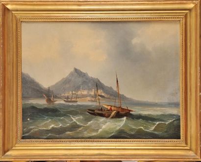 Alphonse LEVY (1843-1918) La pêche - Le retour de la pêche Paire d?huiles sur toiles...