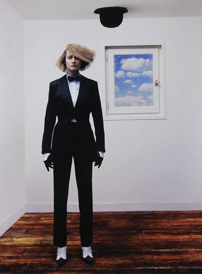 DIEGO ZITELLI (né en 1969) Hommage à Magritte n°4 Tirage argentique contrecollé sur...