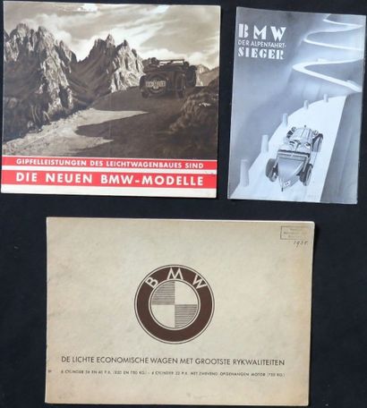 BMW  Lot de 3 catalogues BMW :BMW Der Sieger de 1932 ; die neuen BMW Modelle de 1934;...