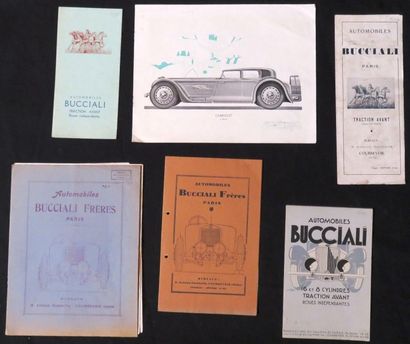 BUCCIALI  Catalogues et dépliants de la marque BUCCIALI 1927-1929-1930.