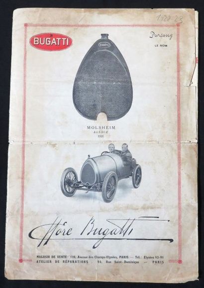 null  Catalogue BUGATTI 1922-1923